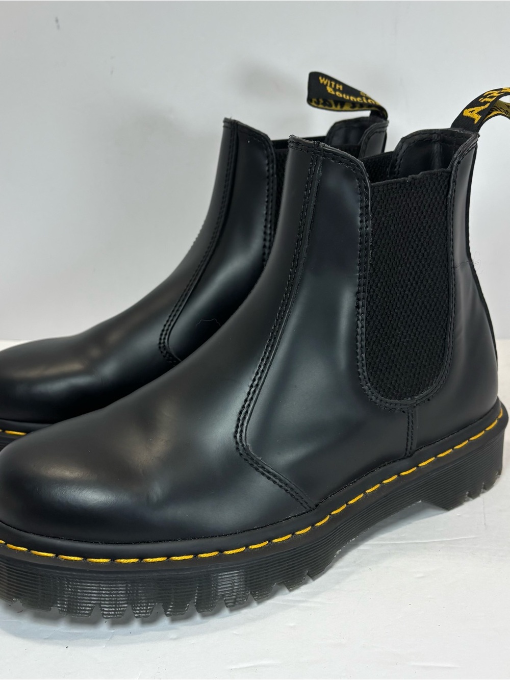 Dr Martens 2976 BEX Sz 8 Men's Leather Smooth Chelsea Boots In Black - Excellent - Picture 2 of 11